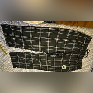 Men's Black Plaid Pajama Pants